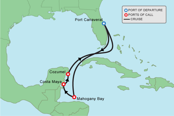 Mahogany Bay Belize Map 7 Night Western Caribbean On Mardi Gras | Rci Cruise